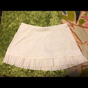 White Lululemon Tennis Skort with Ruffles